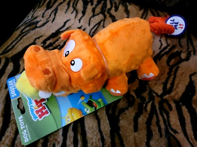 Hungry Hungry Hippo Dog Toy med large various colors yellow orange New!