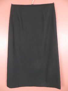 SK19360- JONES NEW YORK Women Thin Poly 43% Wool Maxi Pencil Skirt Black 16W