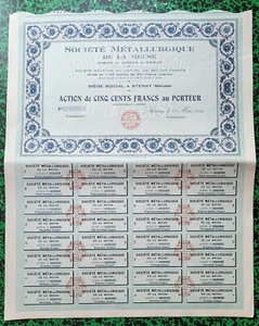 Dépt 55 - Stenay - Rare Secteur de la Métallurgie (Forges et Aciéries) de 1921 - Bild 1 von 1