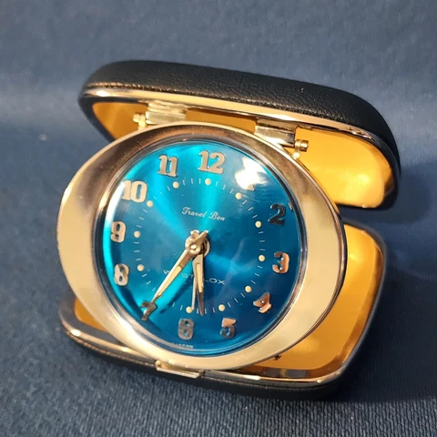 Vintage Rare Blue “Travel Ben” by Westclox Alarm Clock USA - Very Pretty/Runs Cover