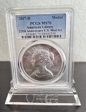 2017-D Silver American Liberty Medal 225th Anniversary US Mint PCGS MS70 2017 D