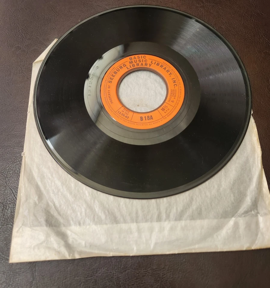 Seeburg Basic Music Library 9” Record #18 - Image 1 of 1