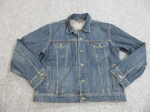 VTG Polo Jeans Company Ralph Lauren Jacket Mens Medium Denim Trucker Button Up - Picture 1 of 20
