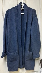 Kerry Traditions 100% Wool Cardigan Size XL Navy Made In Ireland - Picture 1 of 5