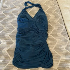 Costume magico pezzo unico costume da bagno blu acqua integrato ferretto reggiseno reggiseno gonna 12 - Foto 1 di 8