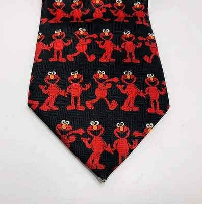 Corbata de poliéster Sesame Street Elmo Jim Henson Designer corbata divertida 4” x 57” Foto 1 de 4