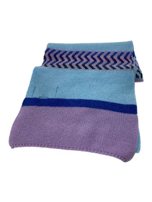 Robert Mackie Bufanda de Lana Diseño Geométrico, AZUL, Para Mujer Foto 1 de 4