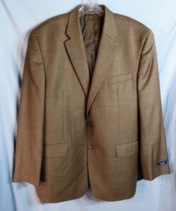 CHAPS Brown Wool Jacket SPORT COAT BLAZER 2-Button 1-Vent LOVELY COLOR! sz 46R - Picture 1 of 8