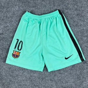 Nike Shorts Jungen Größe S Aqua FC Barcelona Messi 10 Fußball Activewear  - Bild 1 von 7