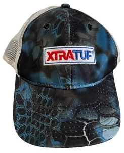 Xtratuf Trucker Hat Snap Back Cap Embroidered Logo White Mesh Cellular Pattern - Picture 1 of 3