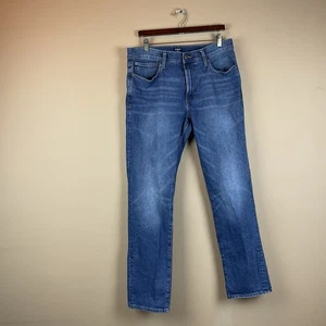 Pantalones de mezclilla J Crew para hombre 33 X 32 azul recto 5 bolsillos algodón spandex - Imagen 1 de 11