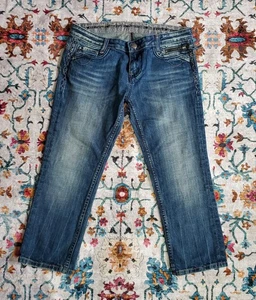 Pantalones de mezclilla para mujer Rerock For Express capri tiro bajo talla 8 - Imagen 1 de 10