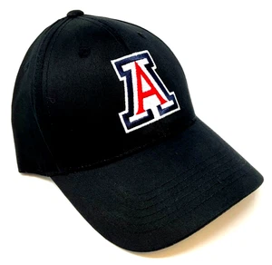 BLACK UNIVERSITY OF ARIZONA WILDCATS LOGO MVP ADJUSTABLE HAT CAP CURVED BILL - Picture 1 of 4
