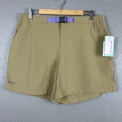 NWT Marmot Womens Kodachrome 7” Shetland Nylon Shorts Womens 14 Belted UPF 50 - Image 1 of 4