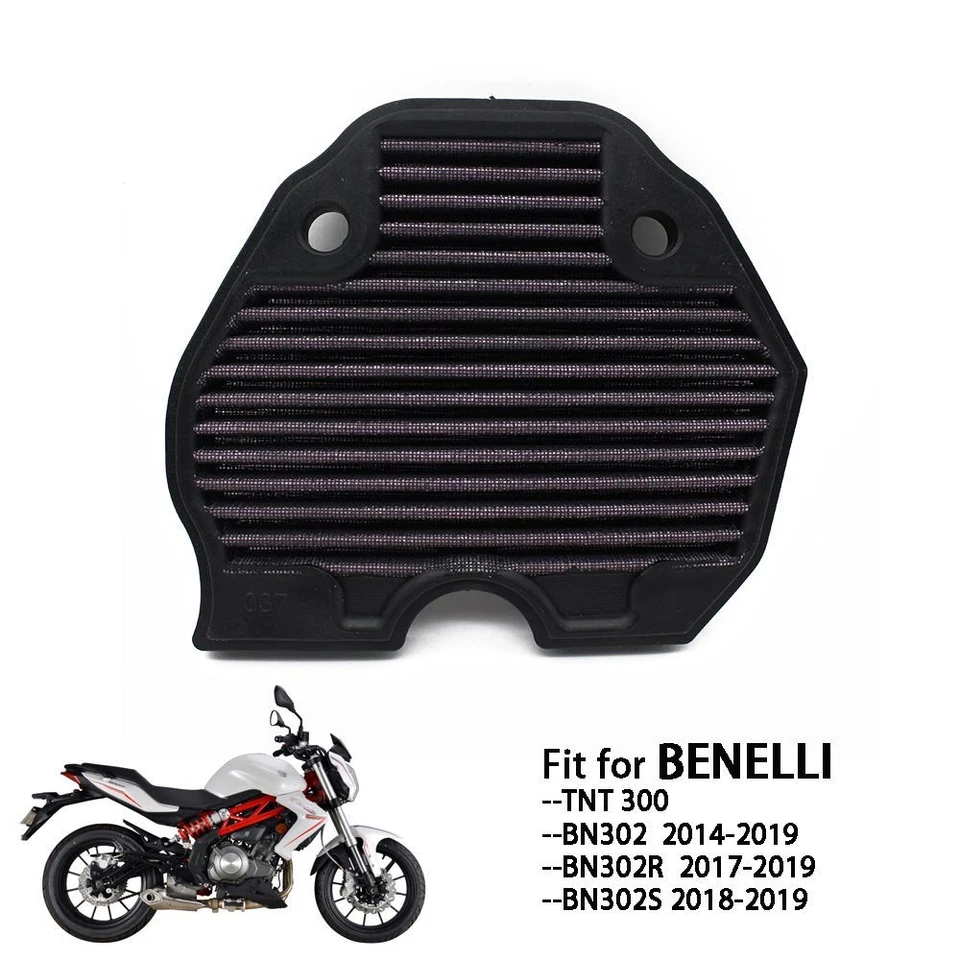 Elemento limpiador de admisión de alto flujo de filtro de aire para Benelli TNT 300 2017-2020 Foto 1 de 4