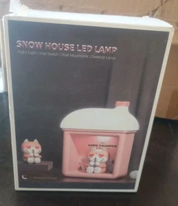Snow House LED Lamp,Cat Lamp with 3D Doll,3 Brightness Modes,Magnetic Switch - Picture 1 of 5