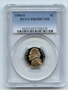1994 S 5C Jefferson Nickel Proof PCGS PR69DCAM - Picture 1 of 1