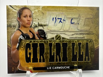 Liz Carmouche 2014 Triple Threads Auto Relic Gold 2/9 UFC- 1977 - Image 1 of 2