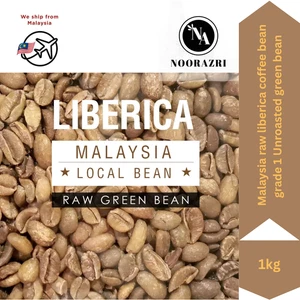 Malaysia Raw Liberica Kaffeebohne Grade 1 ungeröstete grüne Bohne 1kg - Bild 1 von 2