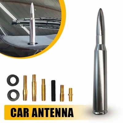 Silver BULLET ANTENNA For GMC Sierra 1500 & Chevrolet Silverado 1500 /2500 HD US - Imagem 1 de 4