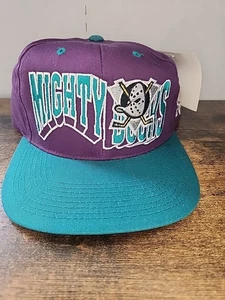 Anaheim Mighty Ducks NHL Vintage 90's GCC The Wave Snapback Cap Hat - NWT (087) - Picture 1 of 9