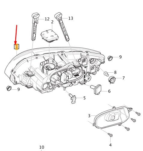 Volvo V60 S60 Hauptscheinwerfer Scheinwerfer Xenon links 31698824