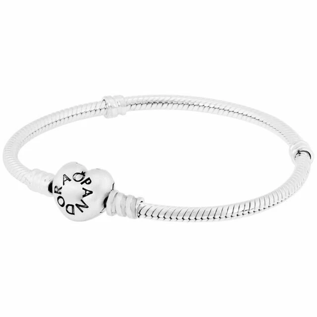 PANDORA Moments Sterling Silver Bracelet with Heart Clasp