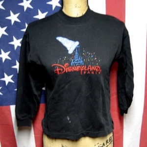 DISNEYLAND PARIS youth small sweatshirt Euro Disney crewneck size 6-8 beat-up - Picture 1 of 3