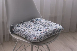 Seat cushion U-shape, chair cushion, Dining Chair Pad with ties, Shabby chic - Picture 1 of 5