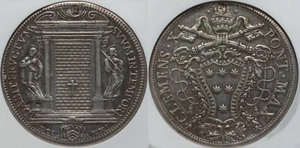 Italian Papal States Silver 1675 1 Piastra VF Details NGC KM# 371 Dav-4081 - Picture 1 of 5