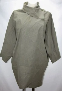 Women's Rain Cape Cloak Raincoat 80s Khaki TRUE VINTAGE BW & Polyurethane - Picture 1 of 9
