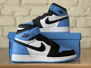 Nike Air Jordan 1 Retro High OG University Blue UNC Toe GS Size 7Y FD1437-400 - Picture 1 of 12