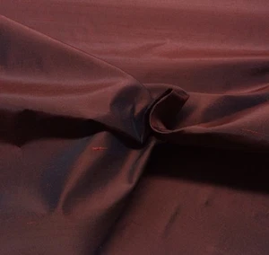 DUPIONI SILK WINE RED D4101 100% SILK FABRIC W/ KNIT BACKING BY YARD 54"W - Picture 1 of 4