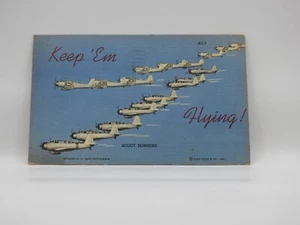 Postcard Keep 'Em Flying Scout Bombers AC7 U S Navy Photo Curt Teich G47 - Picture 1 of 2