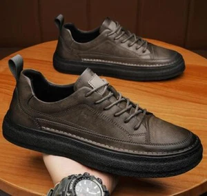 Mens Casaul ace Up Sneakers Creepers Soft Board Shoe Daily Sport Shoes Athletic  - Picture 1 of 7