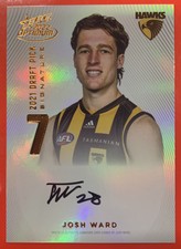 2022 AFL SELECT OPTIMUM DRAFT PICK SIGNATURE DPS C7 JOSH WARD HAWTHORN 019/170