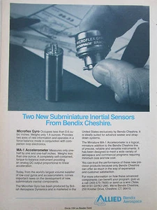 6/1986 PUB BENDIX ALLIED INERTIAL SENSORS MICROFLEX GYRO MA-1 ACCELEROMETER AD - Picture 1 of 1