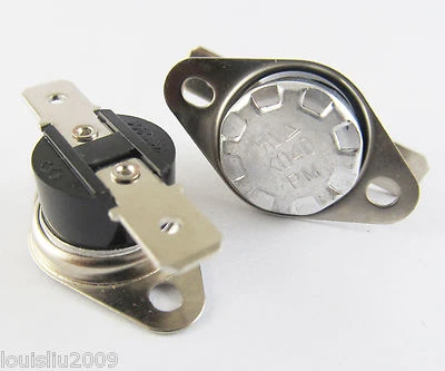 5pcs KSD301 Normal Open N.O. 10A 250V Thermostat Bimetal Disc Temperature Switch - Image 1 of 3