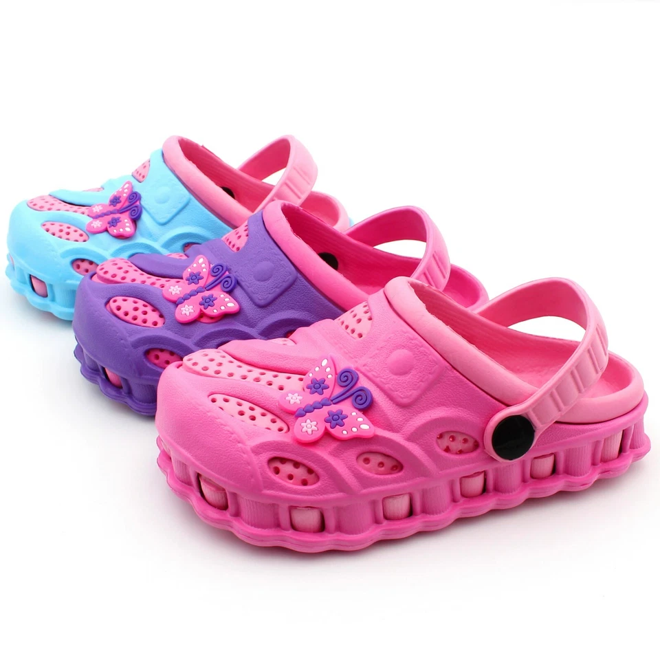 Garden Clogs Shoes For Girl Kids Toddler Slip-On Casual Two-tone Slipper Sandals - Image 1 of 1
