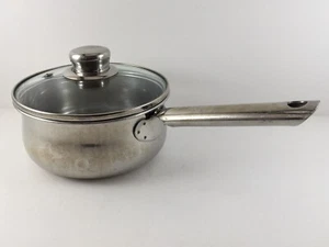 Reeve Ware 1.5 Qt Stainless Steel Copper Clad Saucepan W/Glass Vented Lid - Picture 1 of 8