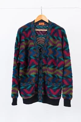 Missoni Vintage Multicolor Mohair Wool Cardigan, Men's Size XL - Image 1 of 4