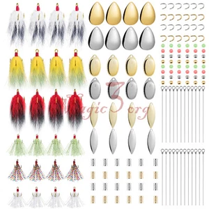 168PCS Angelzubehör Spinner Blade Bait Making Kit DIY Rooster Tail Forelle  - Bild 1 von 6