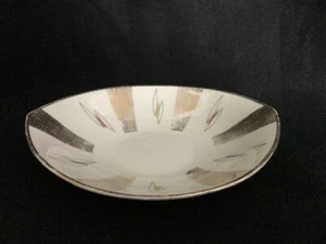 MCM vintage porcelain dish, atomic shape, gold design, logo, retro - Picture 1 of 7