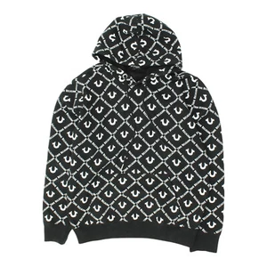 Sudadera con capucha True Religion para hombre | Pullover negro blanco estampado de logotipo sudadera con capucha de diseñador - Imagen 1 de 4