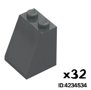 LEGO X32 LADRILLOS TEJA 2X2X2/65 GRADOS PIEDRA OSCURA GRIS 4234534 3678 - Imagen 1 de 1