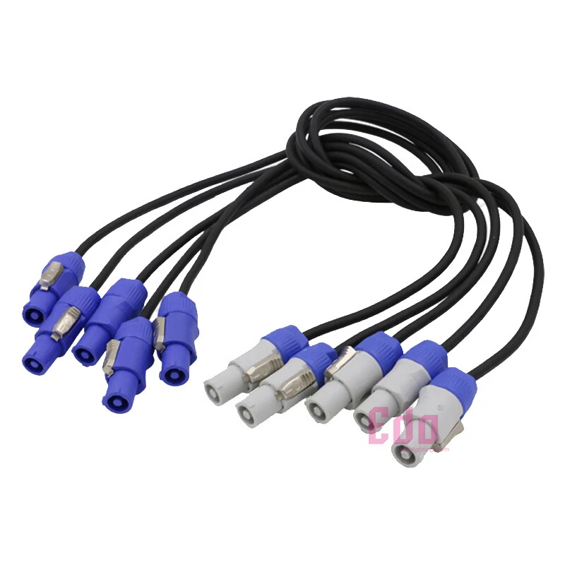 5-Pack 5ft Powercon Extended Cable Power Plug Male to Female for Stage Par Light - Image 1 of 4