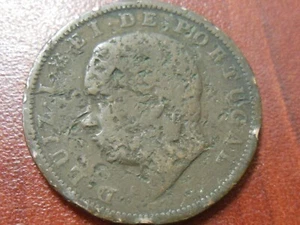 1883 Portugal Twenty (20) Reis "Luiz l" Bronze Coin - Picture 1 of 8