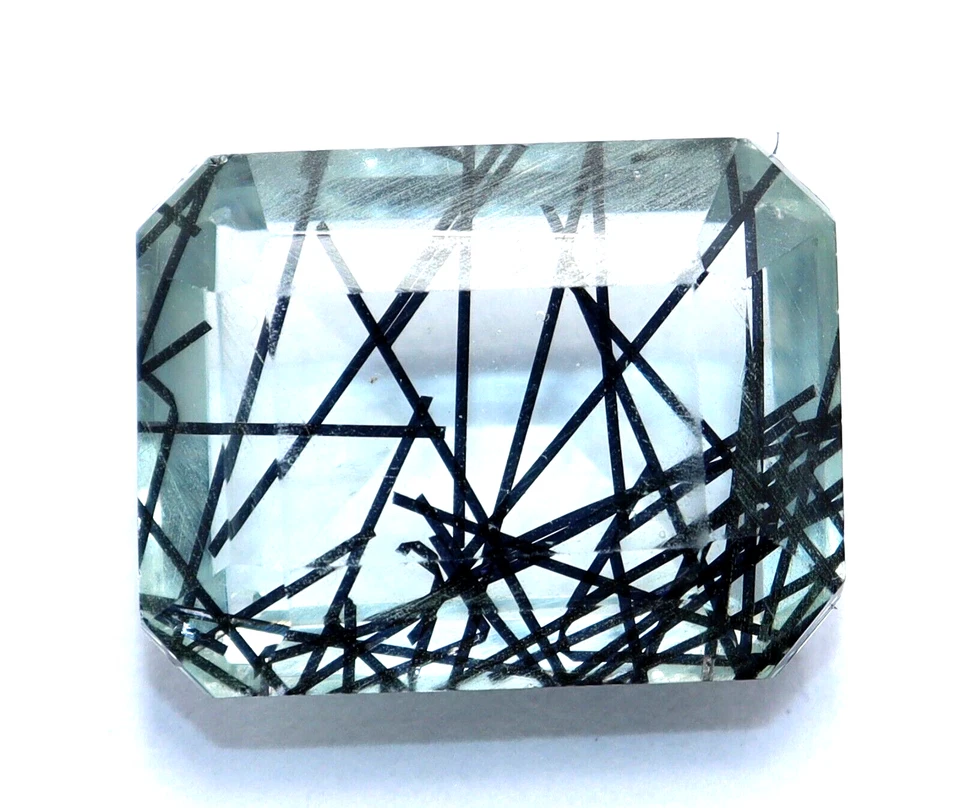 29 Karat Zertifiziert Smaragd Schnitt Schwarz Farbe Strahlende Quarz Lose Wams - Bild 1 von 4