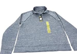 Greg Norman 1/4 Reißverschluss blau Microfleece Pullover Natural Performance Herren M Neu mit Etikett - Bild 1 von 9