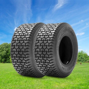 16x6.50-8 Lawn Mower Tires 4 Ply 16x6.50x8 Heavy Duty Turf Tyre Replacement Set2 - Picture 1 of 12